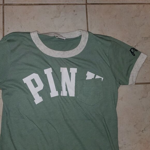 Victoria Secret Pink short Sleeve Shirt, Pocket - Picture 5 of 5